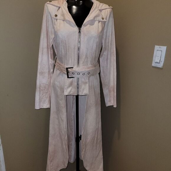 Venus high low faux suede peach jacket - Picture 2 of 7